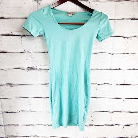 ASOS Aqua Blue Scoop Neck Bodycon Mini Dress – Size 4 - Picture 2 of 7